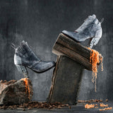 Deco Boot - Silver Distressed