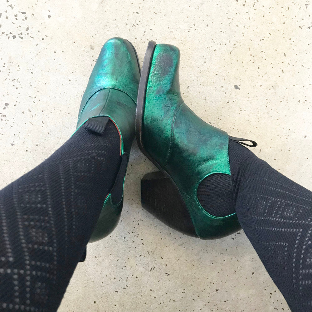 Marlene Ankle Boot - Green metallic