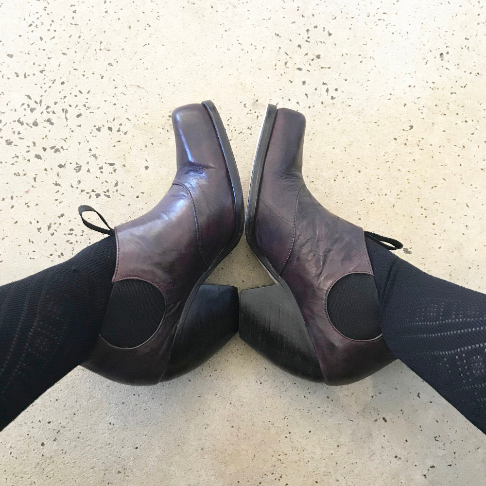 Marlene Ankle Boot - Oxblood - Antiqued