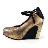 Lady Jane - Gold distressed & antiqued/black