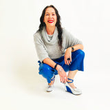 Lady Jane - Silver/cobalt