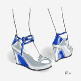Lady Jane - Silver/cobalt