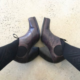 Marlene Ankle Boot - Oxblood - Antiqued