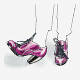 Suffragette - Purple Metallic - Antiqued