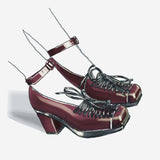 Cosette - Antiqued Oxblood/Black